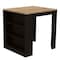 Tuhome Tanna Kitchen Counter Dining Table, Two Legs, Three Side Shelves, Black/Pine MWD5460 - alternate 1